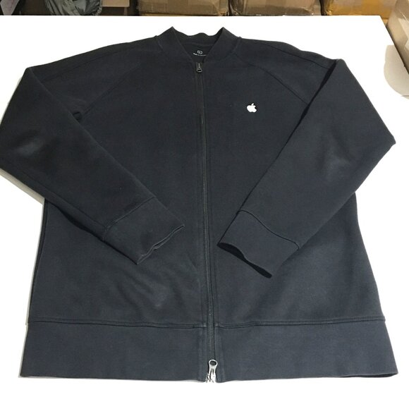 Apple Other - Apple Jacket Mens Large Black Employee Full Zip Embroidered Logo Tech Sweatshirt